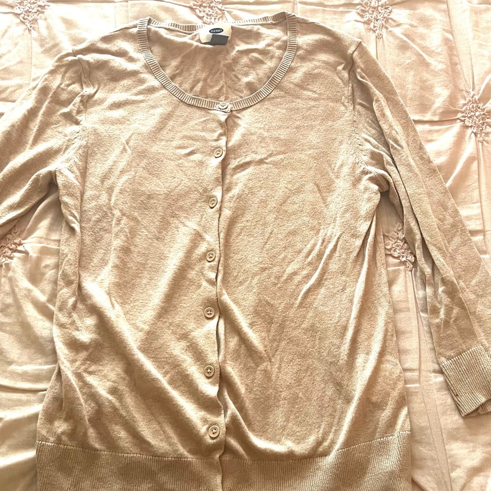 Old Navy tan cardigan